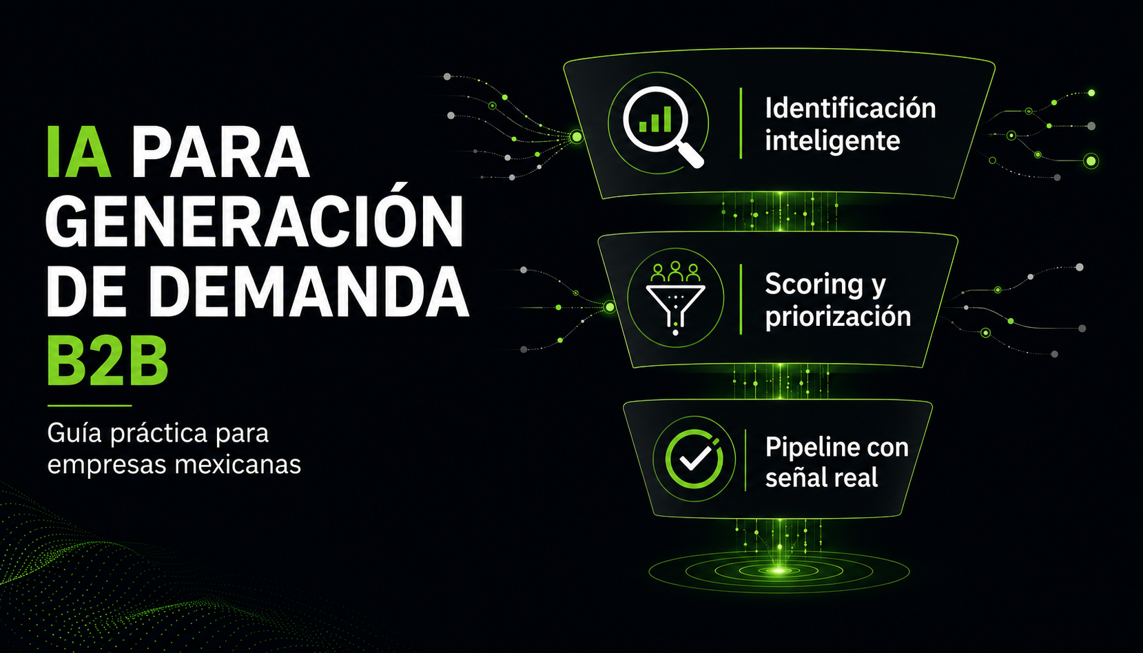 IA para generación de demanda B2B aplicada a identificación inteligente, scoring y pipeline con señales reales.